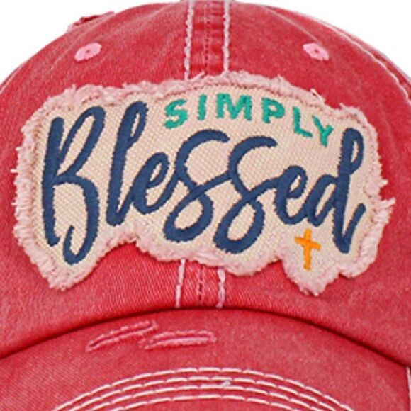 2/$30 Ladies Pink Simply Blessed Baseball Hat - Picture 6 of 9
